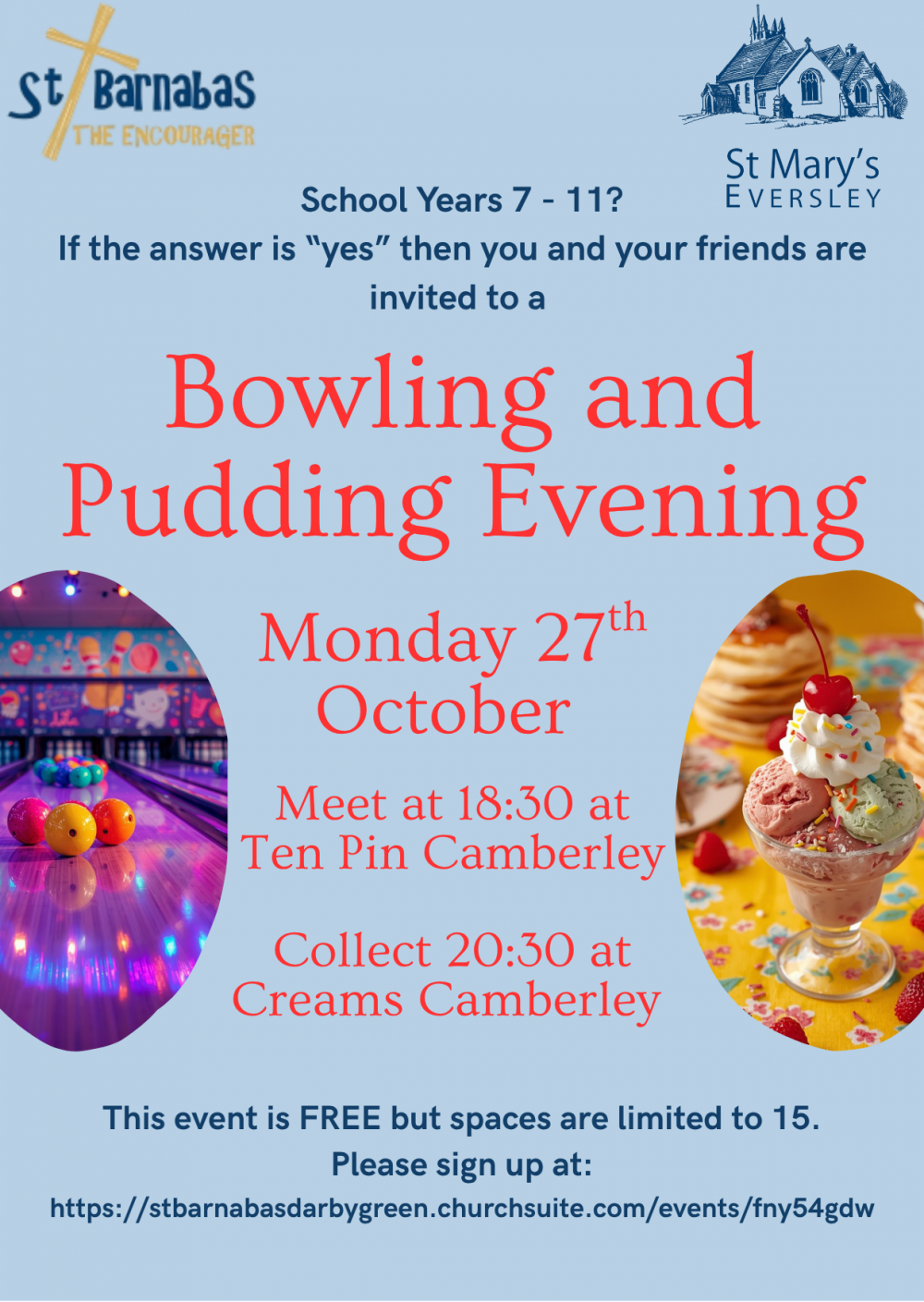 Youth Bowling and Pudding Evening