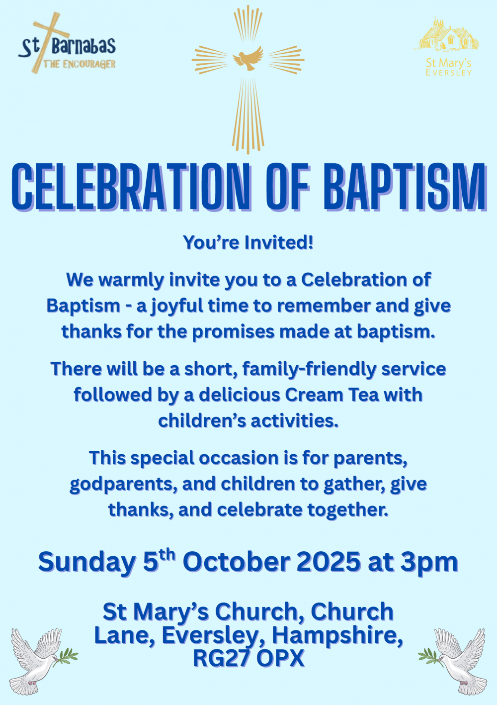 Benefice Celebration of Baptism